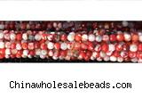 CAA2886 15 inches 6mm faceted round fire crackle agate beads wholesale