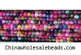 CAA2887 15 inches 6mm faceted round fire crackle agate beads wholesale