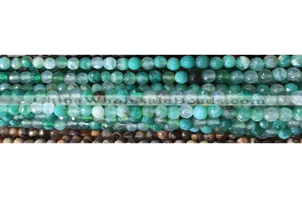 CAA2888 15 inches 6mm faceted round fire crackle agate beads wholesale