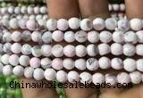 CAA2918 15 inches 6mm faceted round fire crackle agate beads wholesale