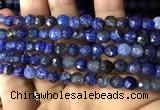 CAA2932 15 inches 6mm faceted round fire crackle agate beads wholesale