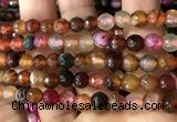 CAA2933 15 inches 6mm faceted round fire crackle agate beads wholesale