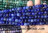 CAA2964 15 inches 8mm faceted round fire crackle agate beads wholesale