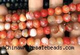 CAA2991 15 inches 8mm faceted round fire crackle agate beads wholesale