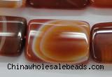 CAA300 15.5 inches 23*30mm rectangle red line agate gemstone beads