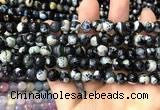 CAA3013 15 inches 8mm faceted round fire crackle agate beads wholesale