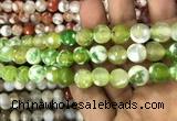 CAA3079 15 inches 10mm faceted round fire crackle agate beads wholesale