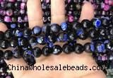 CAA3092 15 inches 10mm faceted round fire crackle agate beads wholesale