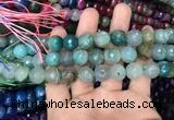 CAA3132 15 inches 12mm faceted round fire crackle agate beads wholesale