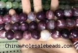 CAA3244 15 inches 16mm faceted round fire crackle agate beads wholesale