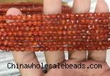 CAA3265 15 inches 4mm faceted round agate beads wholesale