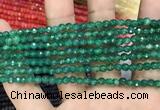CAA3268 15 inches 4mm faceted round agate beads wholesale