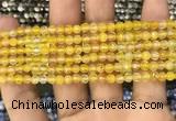 CAA3276 15 inches 4mm faceted round agate beads wholesale