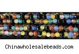 CAA3296 15 inches 6mm faceted round agate beads wholesale