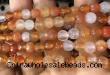 CAA3304 15 inches 6mm faceted round agate beads wholesale