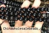CAA3381 15 inches 10mm faceted round agate beads wholesale