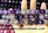 CAA3398 15 inches 12mm faceted round agate beads wholesale