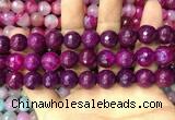 CAA3401 15 inches 12mm faceted round agate beads wholesale