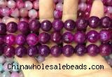 CAA3401 15 inches 12mm faceted round agate beads wholesale