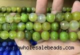 CAA3405 15 inches 12mm faceted round agate beads wholesale