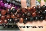 CAA3428 15 inches 14mm faceted round agate beads wholesale