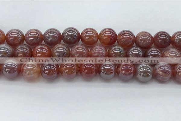 CAA3505 15.5 inches 14mm round AB-color fire agate beads wholesale