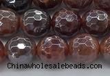 CAA3510 15.5 inches 8mm faceted round AB-color fire agate beads