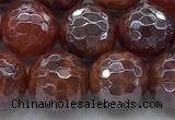 CAA3512 15.5 inches 12mm faceted round AB-color fire agate beads