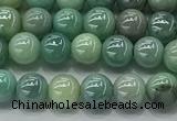 CAA3515 15.5 inches 4mm round AB-color grass agate beads wholesale