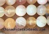 CAA3531 15.5 inches 4mm round pink botswana agate beads