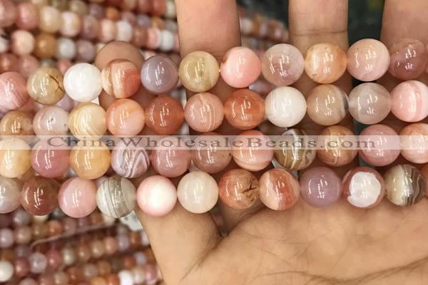 CAA3534 15.5 inches 10mm round pink botswana agate beads