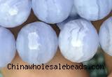 CAA3561 15.5 inches 10mm faceted round blue lace agate beads