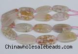 CAA3611 15.5 inches 25*45mm oval sakura agate gemstone beads