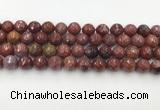 CAA3630 15.5 inches 8mm faceted round Portuguese agate beads