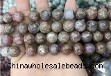 CAA3639 15.5 inches 10mm round flower agate beads wholesale