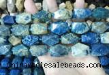 CAA3713 15*22mm - 16*25mm faceted nuggets chrysanthemum agate beads