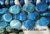 CAA3726 25*35mm - 30*40mm freeform chrysanthemum agate beads