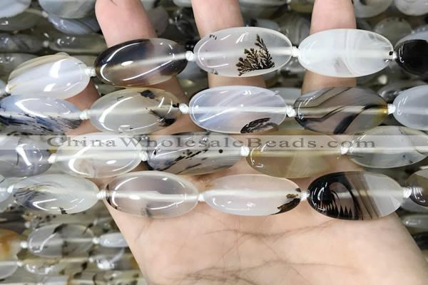 CAA3740 15.5 inches 15*30mm oval Montana agate beads wholesale