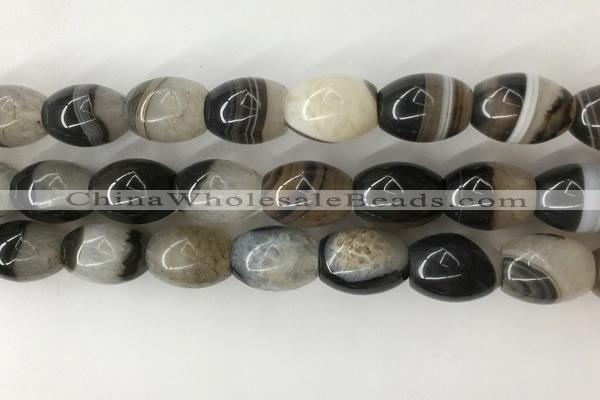 CAA3788 15.5 inches 15*20mm rice agate druzy geode beads