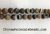 CAA3802 15.5 inches 12mm round line agate beads wholesale