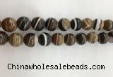 CAA3803 15.5 inches 14mm round line agate beads wholesale