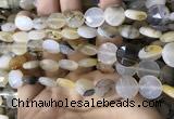 CAA3830 15.5 inches 10mm faceted coin montana agate beads