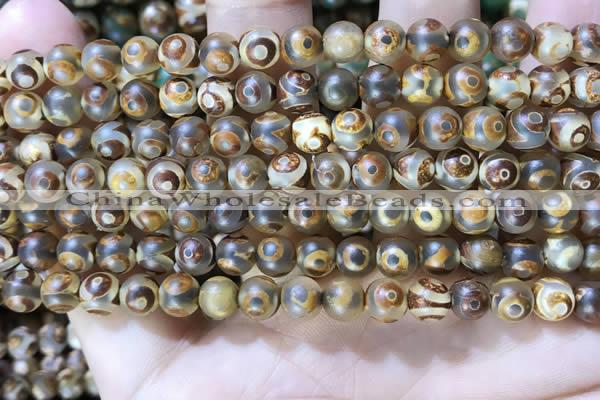 CAA3847 15 inches 6mm round tibetan agate beads wholesale