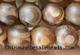CAA3856 15 inches 8mm round tibetan agate beads wholesale