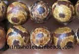 CAA3861 15 inches 8mm round tibetan agate beads wholesale