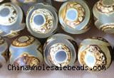 CAA3869 15 inches 8mm round tibetan agate beads wholesale