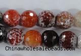 CAA388 15.5 inches 16mm faceted round fire crackle agate beads