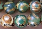 CAA3883 15 inches 8mm round tibetan agate beads wholesale