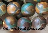 CAA3884 15 inches 8mm round tibetan agate beads wholesale