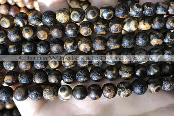 CAA3886 15 inches 8mm round tibetan agate beads wholesale